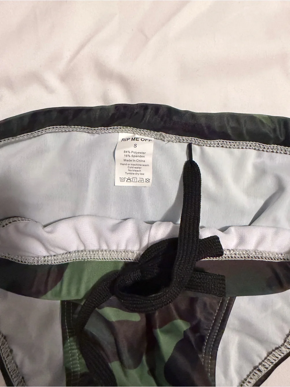 Men’s 30-34” Camo Swim Brief - Green Camouflage